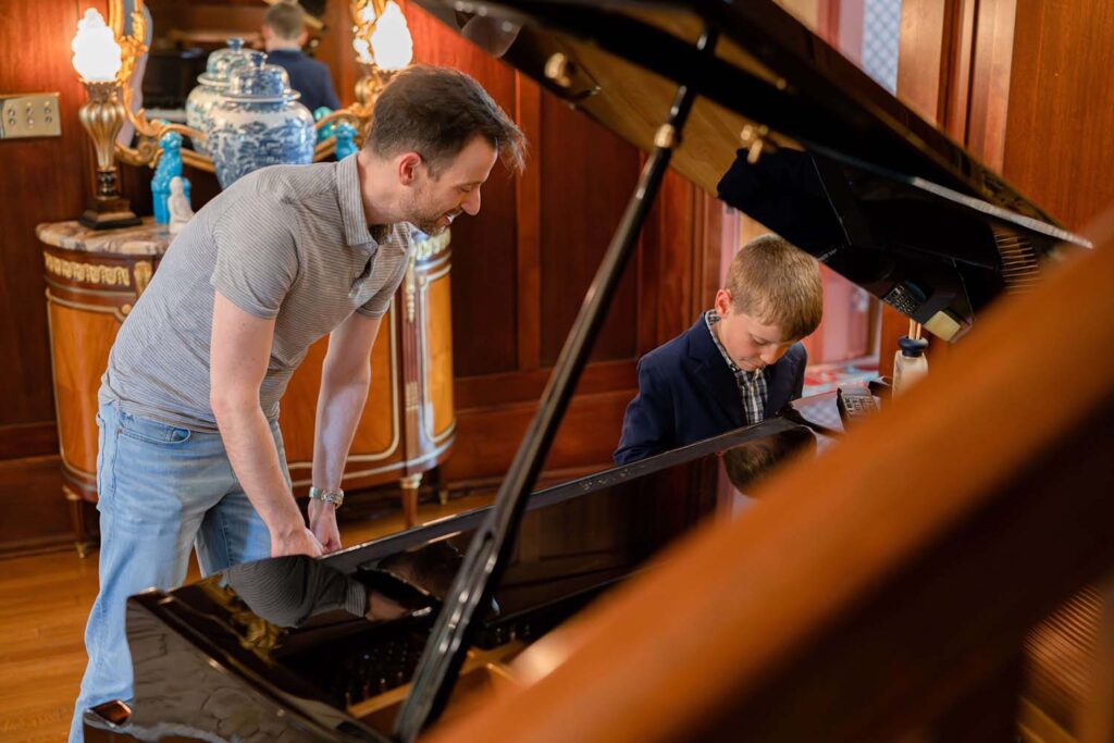 a piano lesson for a kid in LA