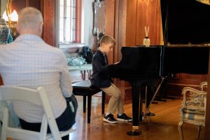 child playing the piano in LA California