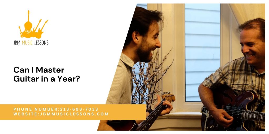 Master guitar in one year | Learn guitar in a year | Guitar progress timeline | How long to learn guitar | Guitar lessons Los Angeles